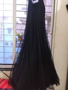 47.Elegant Black Sequin Party  Gown