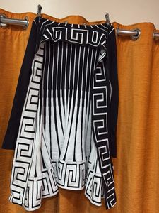 Chic Geometric Print Cardigan
