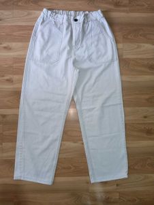 White Denim Cargo Pants