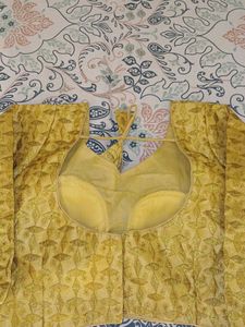 Yellow Ethnic Blouse Piece