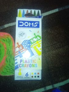 Doms Wax Crayons - 10 Shades(a nataraj pencil free