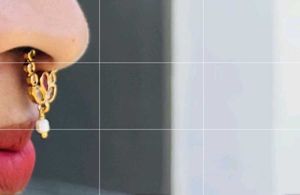 Gold-Plated Ruby &amp; Pearl Spectrum Septum Nose Ring