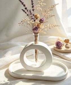 Test tube vase with tray