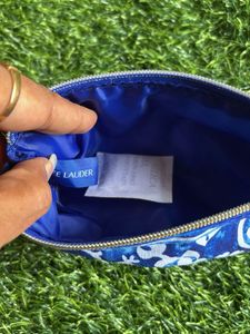 Estee Lauder Blue Floral Pouch