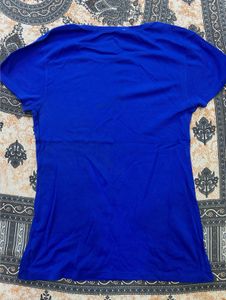 Solid Blue Short Sleeve T-Shirt