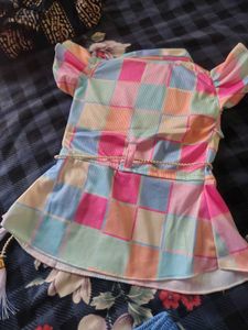 Colorful Plaid Girls' Dress