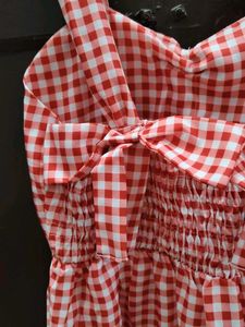 Red Gingham Check Dress