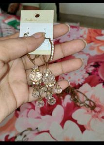 Elegant Dangle Earrings with Crystal Drop