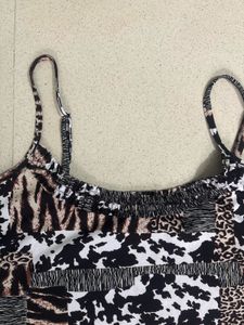 Patchwork Animal Print Cami Top