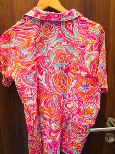 Vibrant Paisley Print Short Sleeve Shirt