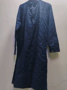 Embellished Navy Blue Kurta
