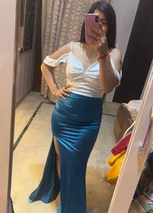 Elegant Off-Shoulder Satin Maxi 👗 ... birthday dr