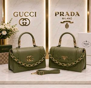 Handbag with Gold Accents