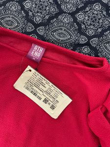 BRAND NEW Vibrant fuchsia Puff Sleeve Midi Dress