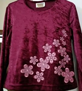 Shimmery Maroon Velvet top for Pretty Girls 👧 💕