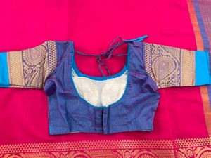 Vibrant Pink Saree with Blouse