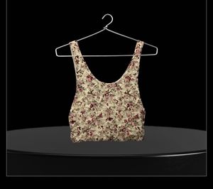 Floral Lace Crop Top With Skirt ( Negotiable)