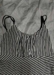 Striped Strapless Maxi Dress