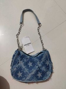 Y2K Star Denim Shoulder Bag