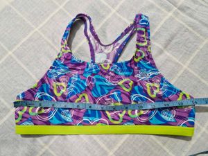 Speedo Sports Bra Purple Blue