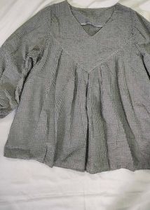 Checkered Long Sleeve Top