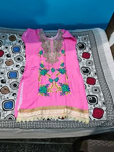 Pink Embroidered Salwar Suit