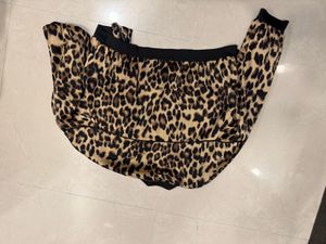 Leopard Print Bomber Jacket Size M