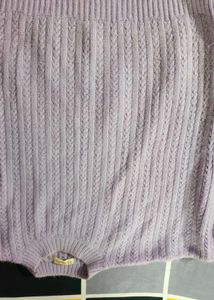 knitted leavender pullover sweater
