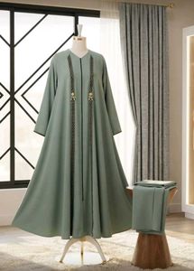 Elegant Teal Ethnic abaya