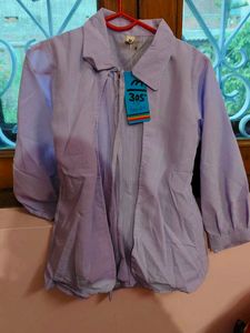 Light Purple Checked Top