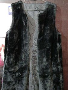 Faux Half Stylish Black Coat cum Fur outer