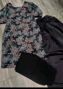 3 Pcs Suit Kurti Dhoti Nd Legging