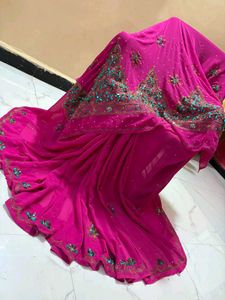 special kundan work saree
