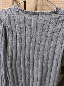 Grey Cable Knitted Top