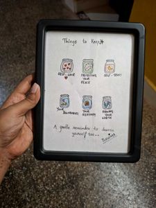 Hand-drawn "Things to Keep" Framed Art