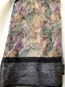 Elegant Printed Saree with Embellished Border