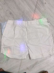 Denim White Shorts