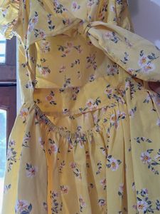 Cute Yellow Floral Mini Dress