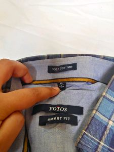 Men Casual Shirt - Dark Blue Checked