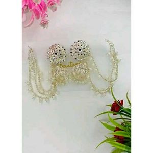 bahubali White stylish Jhumkas...