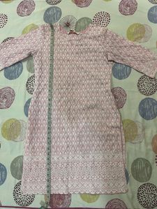Beautiful Pink Chikankari Kurta