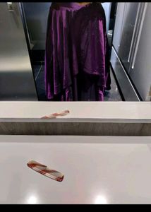 Beautiful Purple Embellished crop top n lehenga