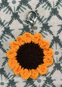 Crochet Sunflower keychain