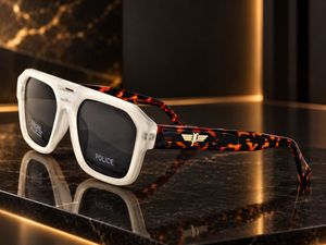 Police Sunglasses - White & Tortoise Shell