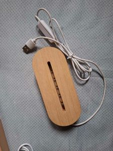 Wooden LED Lamp Base Combo