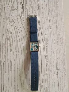 Vintage Blue Leather Strap Watch