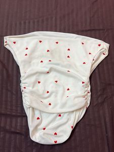 Cute Heart Print Boat Neck Top