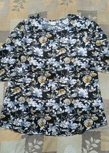 Black Floral Print Co-ord Set