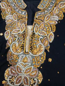 Black Embellished Kurta