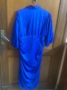 Designer Blue Bodycon Dress Size L